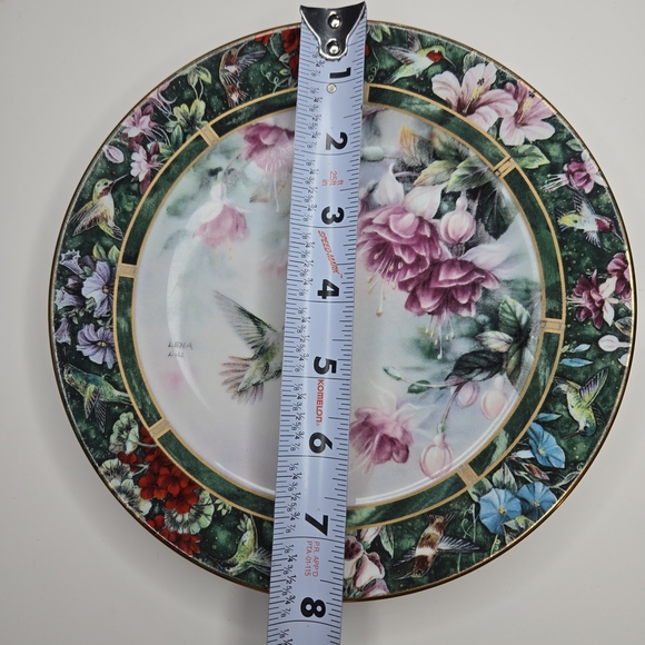 Floral Hummingbird Dinner Plate - Picture 8 of 8